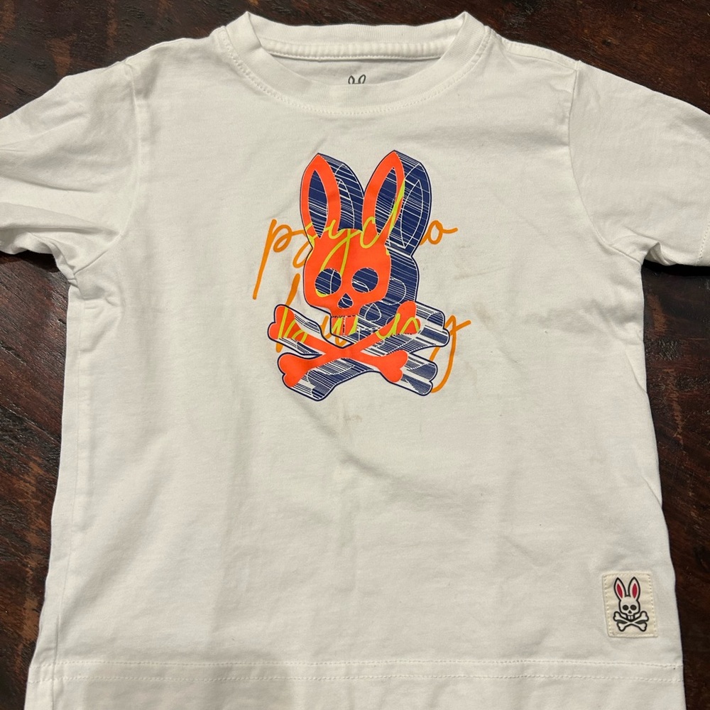 Psycho Bunny Embroidered Logo Navy Tshirt  Kids' Large 14/16
